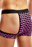 Purple Hive Half Moon Short in L