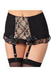 High Waisted Floral Lace Garter Belt in 1X/2X