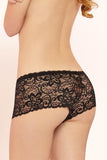 Classic Black Lace Boyshort in XL