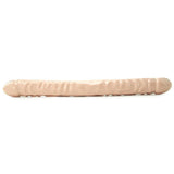 Veined Double Header 18 Inch Dildo in White