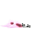 Pink Feathered Alligator Clamps