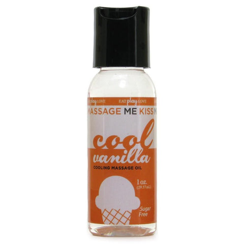 Massage Me Kiss Me Cooling Massage Oil 1oz in Cool Vanilla