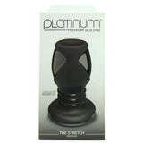 Platinum Silicone The Stretch Medium Tunnel Plug in Black