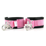 Neoprene Cuffs in Pink on Black