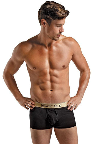 Black Rib Knit Pouch Boxers in M