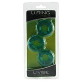 U.Ring Cock Ring 3 Pack in Aqua