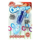 Opium Vibrating Pleasure Ring in Blue