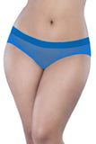 Backless Teal Fishnet Hipster Panty in 1X/2X
