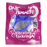 One Touch Vibrating Cock Ring in Blue