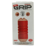 Tight Grip Mouth & Ass Maturbator in Flesh/Red