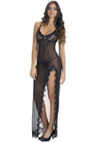 Eyelash Lace Gown with Matching G-String in XL