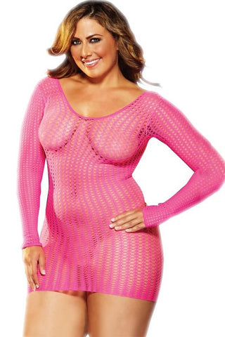 Center Stage Pink Mini Dress in OSXL