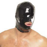 Fetish Fantasy Wet Look Open-Mouth Hood Large in Black