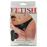 20 Function Remote Crotchless Panties in Black