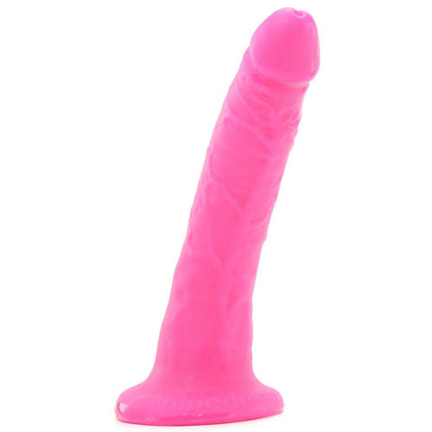 Neon Slim 7 Dildo in Pink