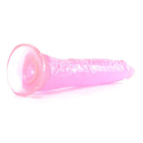 Basix Slim 7 Inch Dildo in Pink