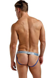 Royal Blue Silk Jock Strap in S/M